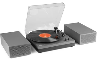 Fenton RP165G Record Player Set Aluminium