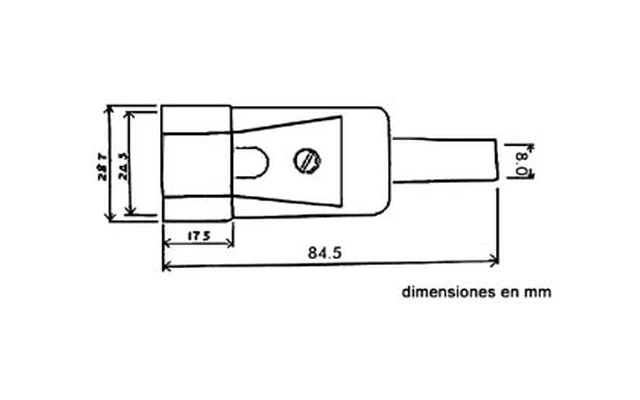 Imagenes de CONECTOR AC MACHO PARA CABLE 10A