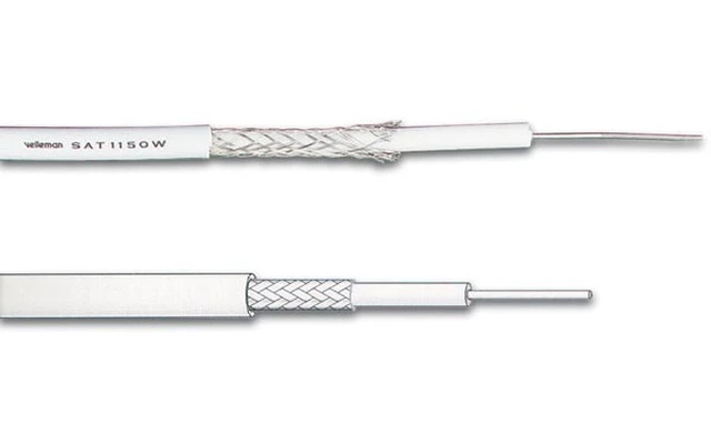 CABLE SATÉLITE COAXIAL 1.1/5.0 BLANCO