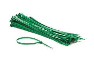 JUEGO CON CADENETAS DE NYLON - 4.8 x 300 mm - COLOR VERDE (100 uds.)