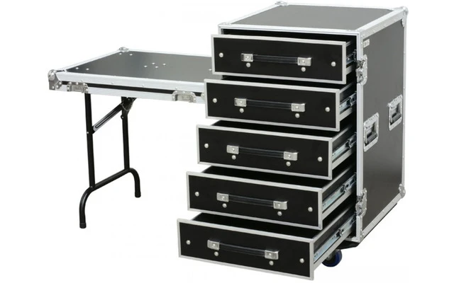 Power Dynamics PD-FA6 Flightcase de 5 Cajones 3U + Mesa