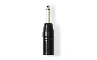 Adaptador XLR Mono - XLR de 3 Pines Macho - 6,35 mm Macho - Negro - Nedis COTP15942BK