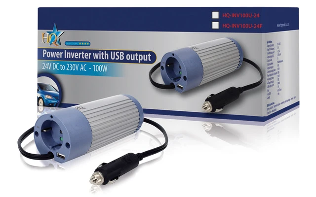 Inversor 24 - 230 V 100 W con USB