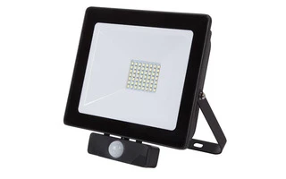 PROYECTOR LED PARA EXTERIORES - 50 W - BLANCO NEUTRO - COLOR NEGRO - PIR