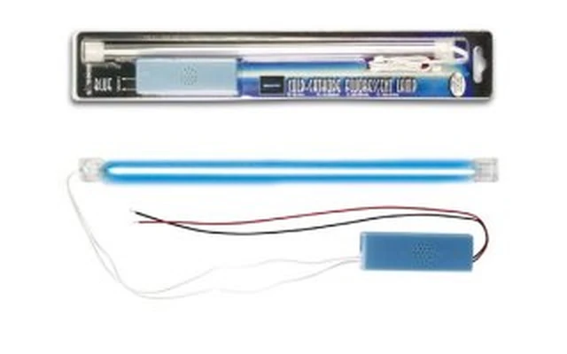 Tubo fluorescente de cátaodo frío + alimentación, 30cm, Azul