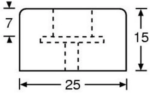 Adam Hall Hardware 4904 - Pie de goma 25 x 15 mm