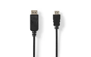 Cable DisplayPort - HDMI™ - DisplayPort Macho - Conector HDMI™- 2,0 m - Negro - Nedis CCGT37100B