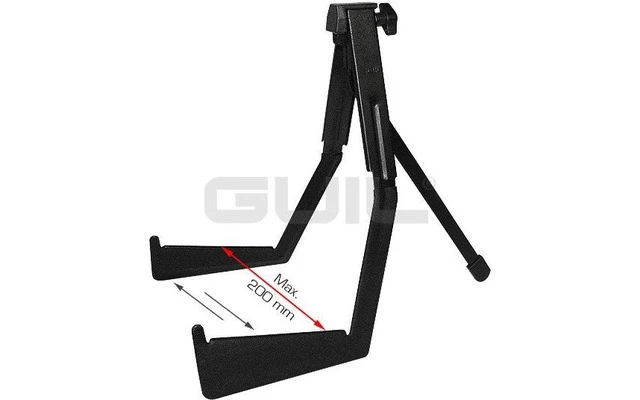 Guil GT-24 Soporte plegable y regulable para guitarra o bajo. Incluye funda de terciopelo