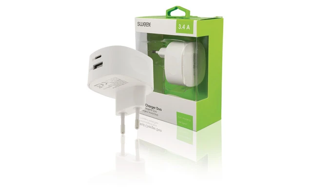 Cargador de Pared USB/USB-C Blanco - Sweex CH-002WH