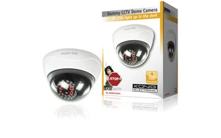 Cámara dummy CCTV domo con 25 LED IR que se iluminan en entornos oscuros