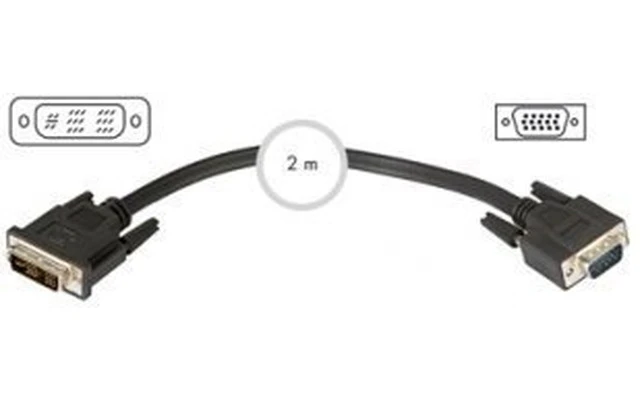 Conector DVI macho 23 pin - Cable 5 m - Conector SVGA macho 15 p
