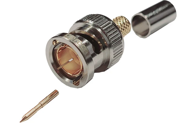 Conector BNC UHD-2/9K 48Gbps VK 7 / VK 70 Silver+ Crimpar