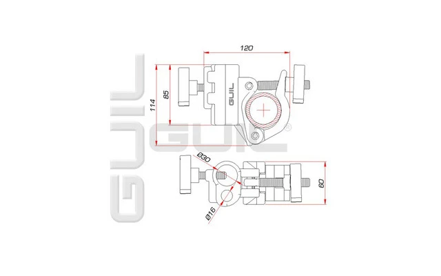 Guil ABZ-15 Abrazadera de aluminio. Para tubos de ø 45-51mm