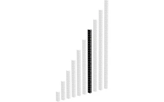 Adam Hall 61535B14 Perfil de rack negro 14 unidades