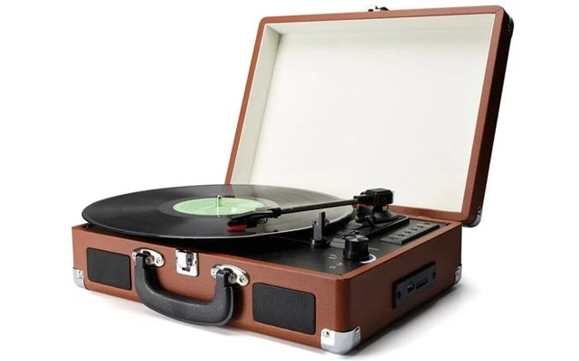 Tocadiscos - 3 velocidades - con USB y lector de tarjetas SD