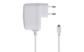 CARGADOR COMPACTO CON CONEXIÓN MICRO-USB - 5 VDC - 2.5 A MÁX. - 12.5 W - COLOR BLANCO