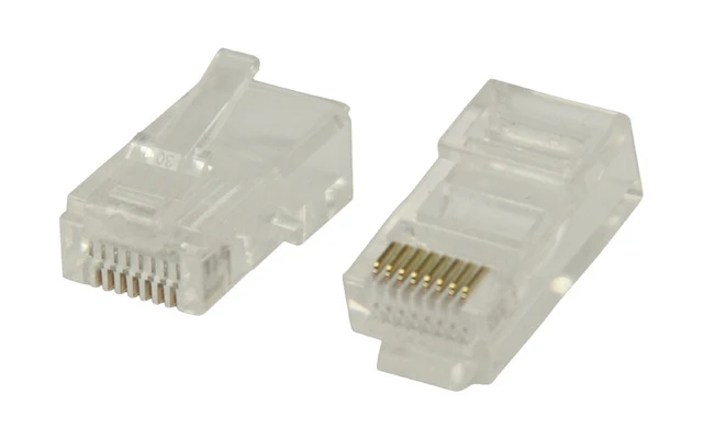 Conectores RJ45 para cables UTP CAT 5 sólidos 10 uds - Valueline VLCP89300T