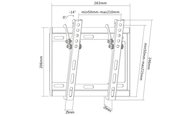 Soporte de pared inclinable