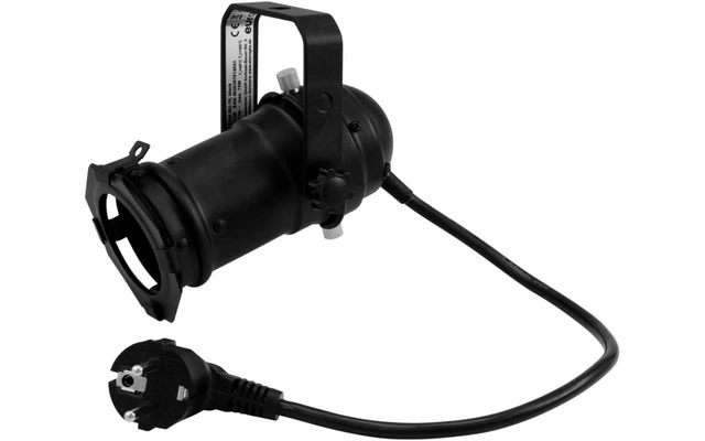 Eurolite PAR-16 Spot GU10 negro + lámpara led SMD 7W