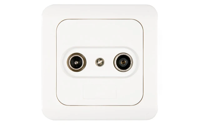 Toma de pared para TV y radio