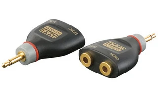 Adaptador Mini jack macho mono a 2 x Mini jack hembra