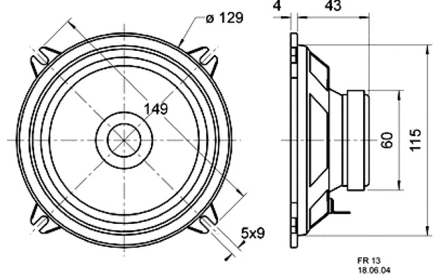 Full-range speaker 4 Ohm 50 W - Visaton 4800