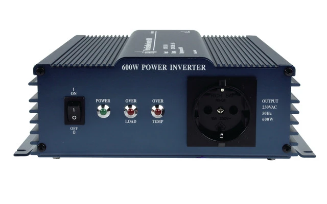 Power Inverter Onda sinusoidal pura 12 VDC AC 230 V 600 W F (CEE 7/3)