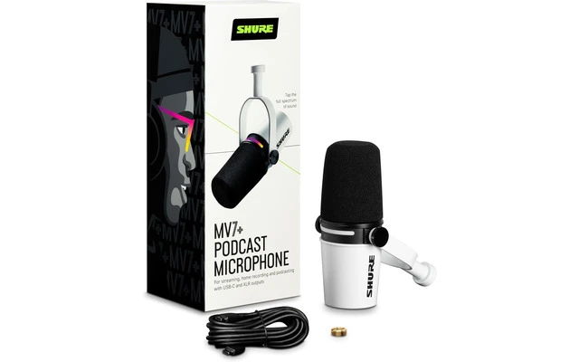 Shure MV7+ White