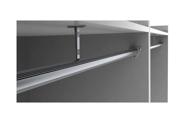 SOPORTE DE MONTAJE PARA EL PERFIL PARA LAS CINTAS DE LEDs 'ALU-ROUND' - PARA ARMARIO - PLATEADO