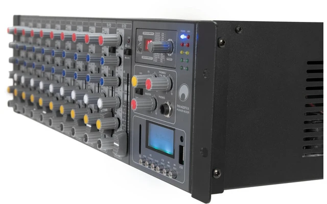 Omnitronic RM-1422FXA USB Rack Power Mixer