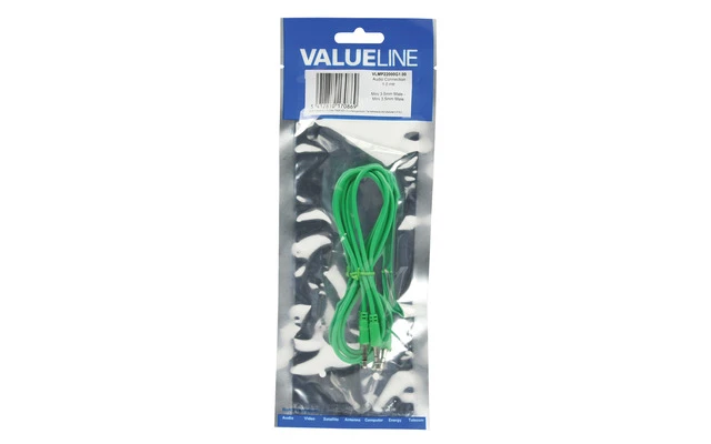 Cable verde de audio estéreo 3.5mm de 1.00 m