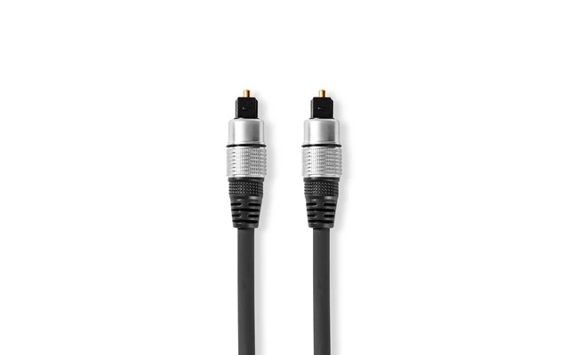 Cable de Audio Óptico - Macho TosLink Macho - Macho TosLink - 10,0 m - Gris Antracita