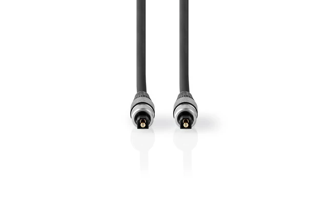 Cable de Audio Óptico - Macho TosLink Macho - Macho TosLink - 10,0 m - Gris Antracita