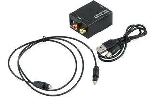 Conversor adaptador optico TosLink / RCA Coaxial a  2 RCA 