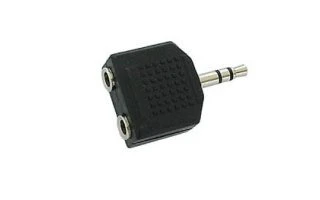 DOBLE JACK HEMBRA ESTÉREO 3.5mm A JACK MACHO ESTÉREO 3.5mm