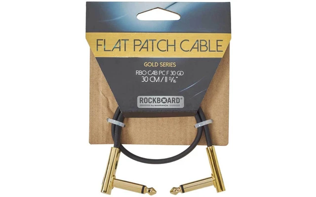 RockBoard Flat Patch Cable Gold 30 Cm