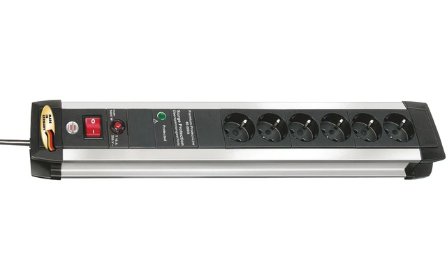 Zócalo de Extensión contra Sobretensiones Premium-Protect-Line 6-Way3.00 m - Contacto Protector 