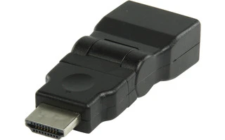 Adaptador HDMI con conector giratorio HDMI - entrada HDMI en color negro