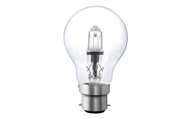 Bombilla halógena clásica GLS B22, 28 W, 370 lm, 2800 K