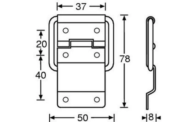 Adam Hall Hardware 2529 - Bisagra de parada media cromada