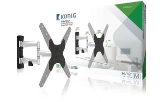 Soporte de pared con rotación completa para TV de 26 - 42"/66 - 107 cm y de 30 kg