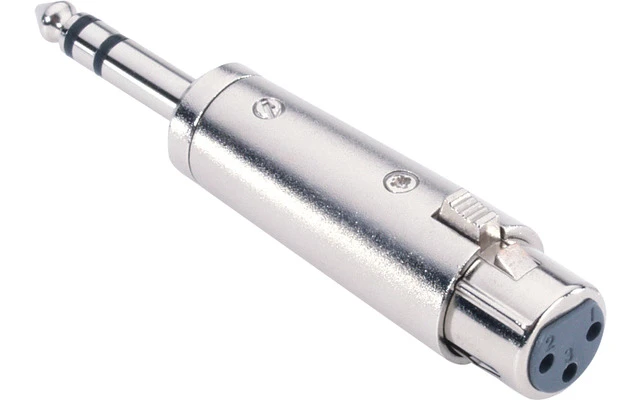 Adaptador de Jack 6,3 mm macho estéreo a XLR hembra