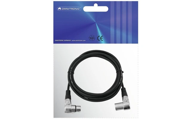 OMNITRONIC Cable acodado XLR 3 metros 