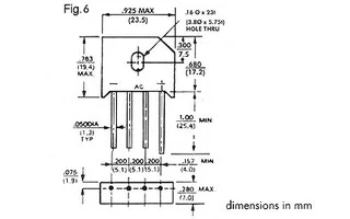 Puente rectificador 800V-6A (RS606)