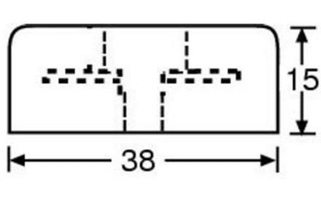 Adam Hall Hardware 4907 - Pie de goma 38 x 15 mm