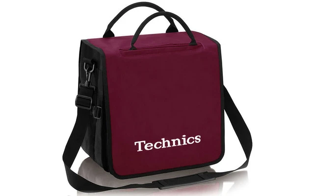 Technics bandolera 60 LPs - Rojo Vino