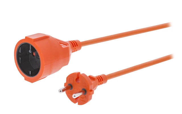 Cable Alargador de 20 m H05VV-F 2X1.5 Naranja - König EC120F1OR