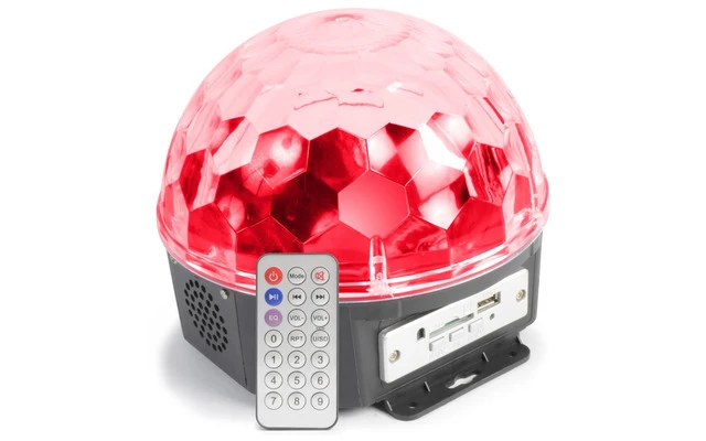 Max Magic Jelly DJ Ball al ritmo de la musica 6x 1W LED con reproductor MP3