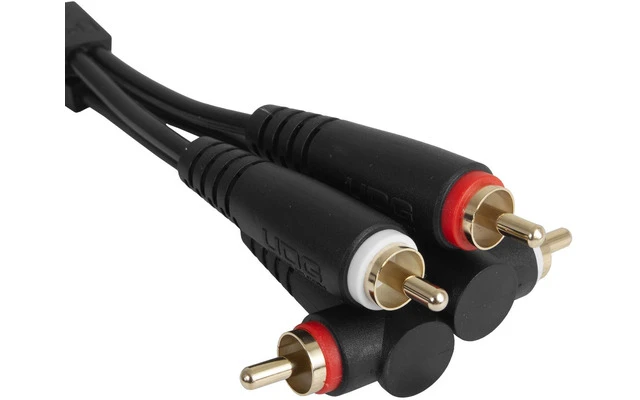 UDG Ultimate Audio Cable Set RCA Straight - RCA Angled Black 3m
