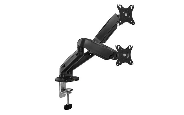 eWent 1516 - Soporte de escritorio con resorte de gas para 2 monitores - Máx 27"